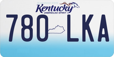 KY license plate 780LKA