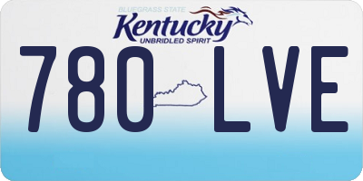 KY license plate 780LVE