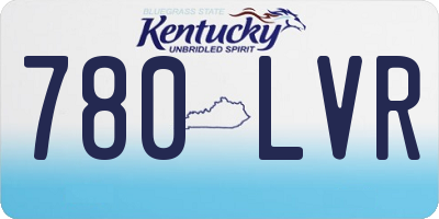 KY license plate 780LVR