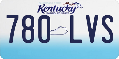 KY license plate 780LVS