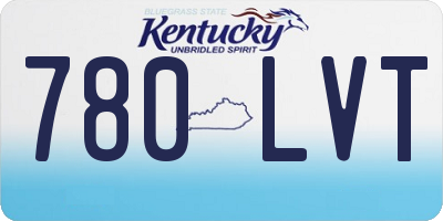 KY license plate 780LVT