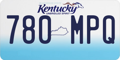 KY license plate 780MPQ