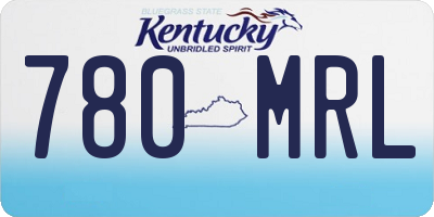 KY license plate 780MRL