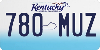 KY license plate 780MUZ