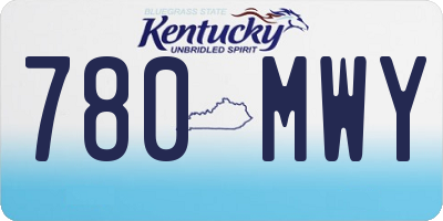 KY license plate 780MWY