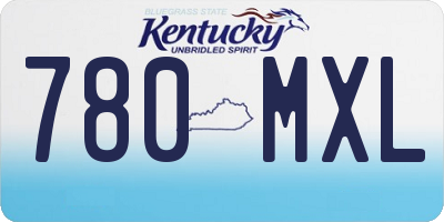 KY license plate 780MXL