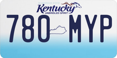 KY license plate 780MYP