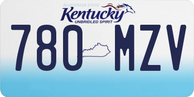 KY license plate 780MZV