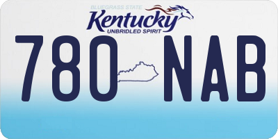 KY license plate 780NAB