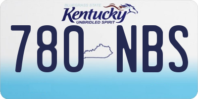 KY license plate 780NBS