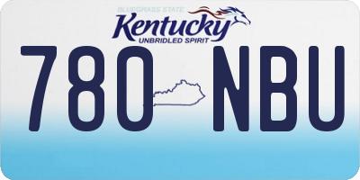 KY license plate 780NBU