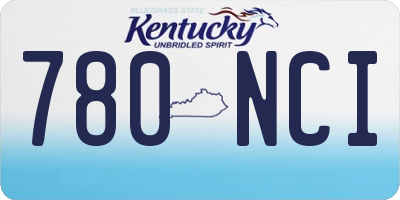 KY license plate 780NCI