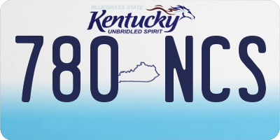 KY license plate 780NCS