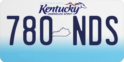 KY license plate 780NDS