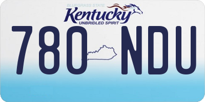 KY license plate 780NDU
