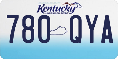 KY license plate 780QYA