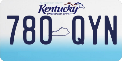 KY license plate 780QYN