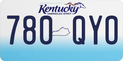 KY license plate 780QYO