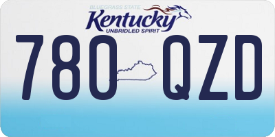 KY license plate 780QZD