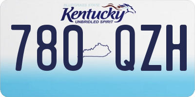 KY license plate 780QZH