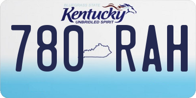 KY license plate 780RAH