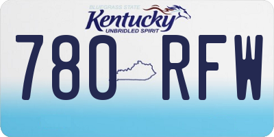 KY license plate 780RFW