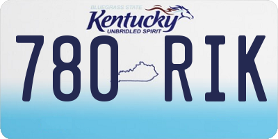 KY license plate 780RIK
