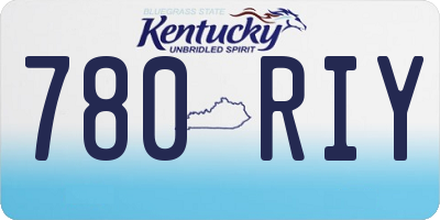 KY license plate 780RIY