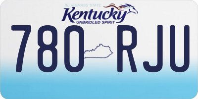 KY license plate 780RJU