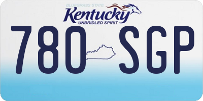 KY license plate 780SGP