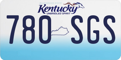 KY license plate 780SGS