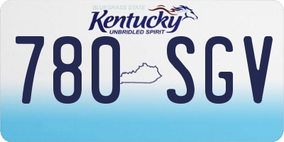 KY license plate 780SGV