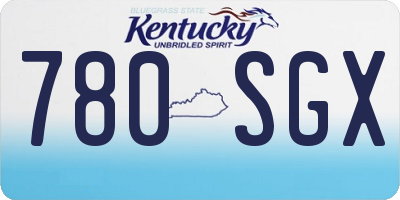 KY license plate 780SGX