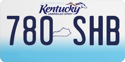 KY license plate 780SHB