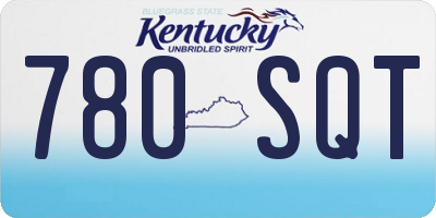 KY license plate 780SQT