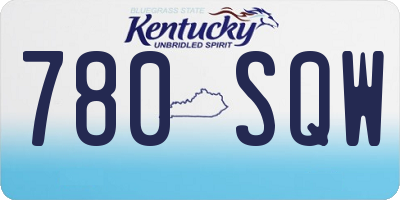 KY license plate 780SQW