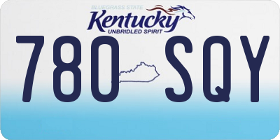 KY license plate 780SQY