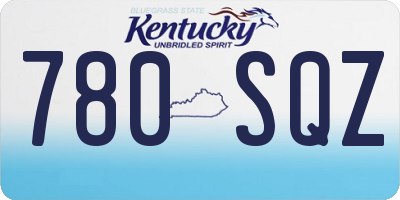 KY license plate 780SQZ