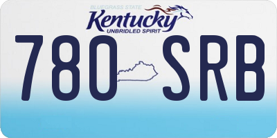 KY license plate 780SRB