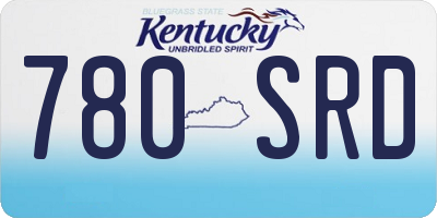 KY license plate 780SRD
