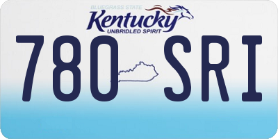 KY license plate 780SRI