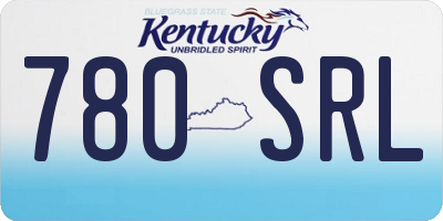 KY license plate 780SRL