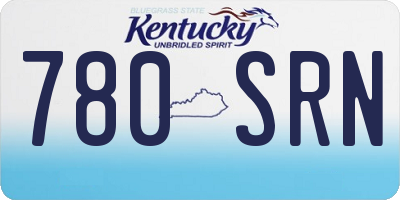 KY license plate 780SRN