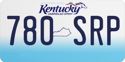 KY license plate 780SRP