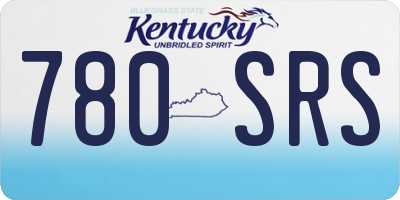 KY license plate 780SRS