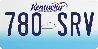 KY license plate 780SRV