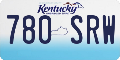 KY license plate 780SRW