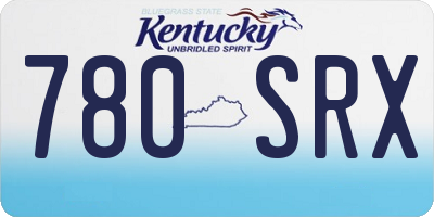 KY license plate 780SRX