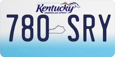 KY license plate 780SRY