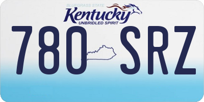 KY license plate 780SRZ